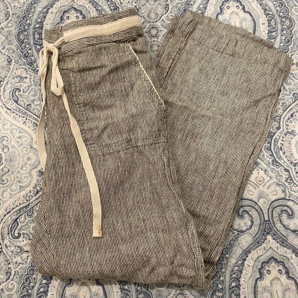 CA SLOW striped linen pants